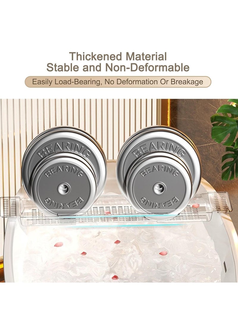 Adjustable Waterproof Clear Bathtub Shelf, Bathtub Board, Bathtub Tray, Bathtub Shelves, Bathtub Storage Board, Transparent Bathtub Stroage Rack