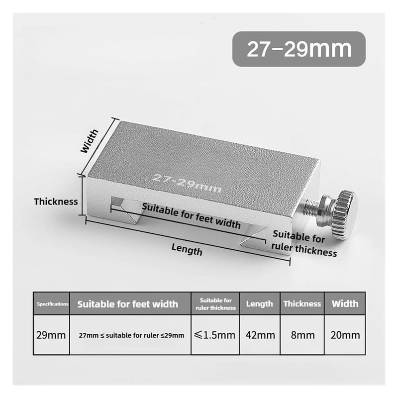 Gauge Block Set, Metal Carpenter Carpentry Square Woodworking Tools Steel Ruler Positioning Limit Block Measuring Marking Gauge(27-29mm) - Image 2