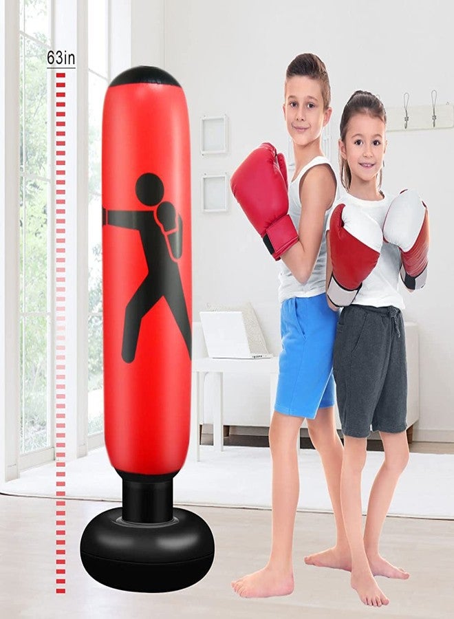 Proberos® Inflatable Boxing bag1 for Kids Adults, Punching Bag Karate Inflated Toy Gifts for Boys and Girls, Standing Boxing Bag for Immediate Bounce-Back for Taekwondo, Boxing kit for Kids - Image 2