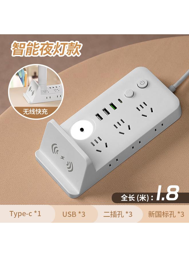 Bluejw Wireless Rechargeable Multifunctional Desk Lamp With USB Socket Integrated Desk Lamp LED Eye Protection Night Light Bedroom Bedside Lamp - Image 1