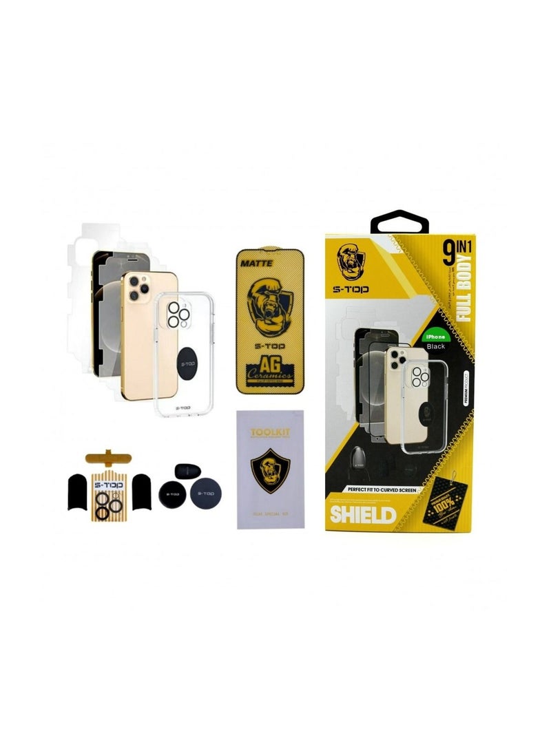 اس-توب بكج حماية متكاملة 9 في 1 لهاتف آيفون 13 برو ماكس من شركة اس-توب - Image 1