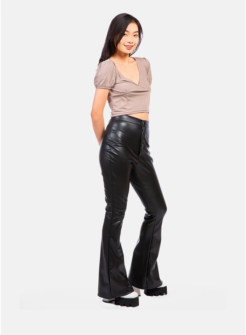 London Rag London Rag Pleated V Neck Top