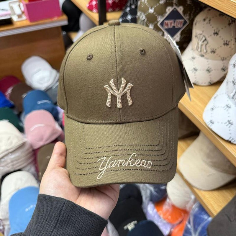 Baseball Cap Women Korean MY Embroidered Hard Brim UV Protection Hat - Image 3