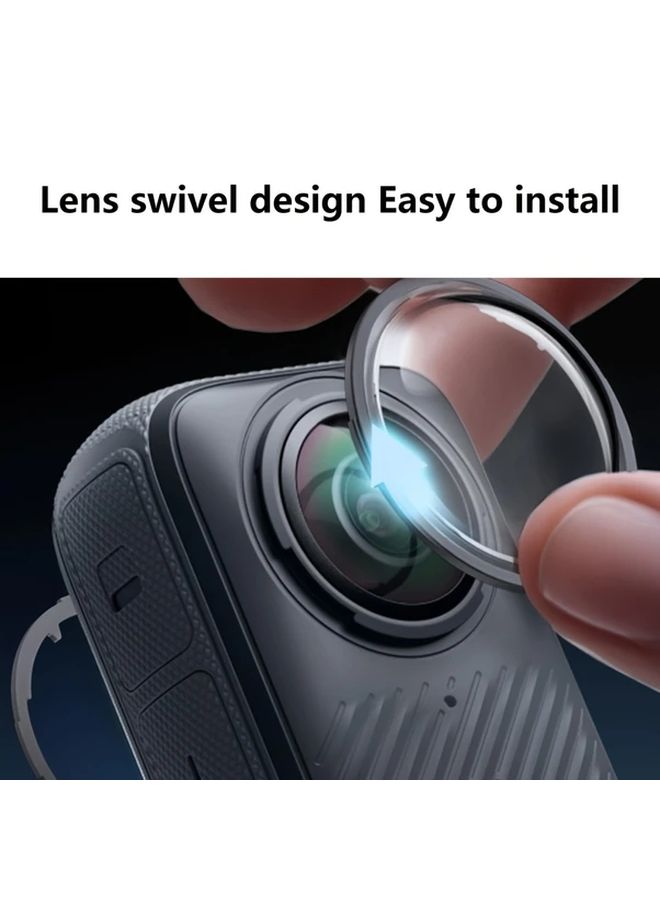 Insta360 X5 واقيات العدسة المتميزة، غطاء عدسة شفاف مقاوم للخدوش - Image 5