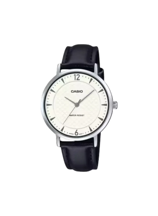 كاسيو Women's Leather Analog Watch LTP-VT04L-7A2DF - 34 mm