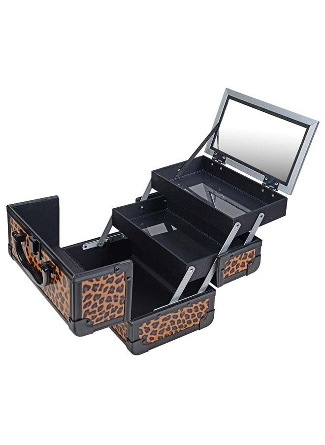 Shany - Mini Makeup Train Case With Mirror - Purple - Image 1