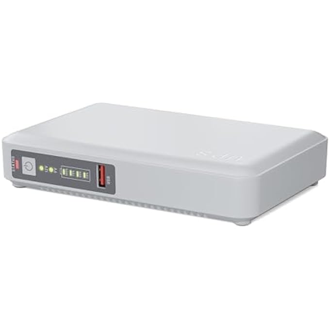 MINI DC UPS WITH 10000MAH BATTERY BACKUP, UNINTERRUPTIBLE POWER SUPPLY WITH MULTI-VOLTAGE 5V/9V/12V/24VOUTPUT, MINI UPS MULTIFUNCTION NETWORK POWER BACKUP FOR ROUTER, MODEM, SECURITY CAMERA - Image 1