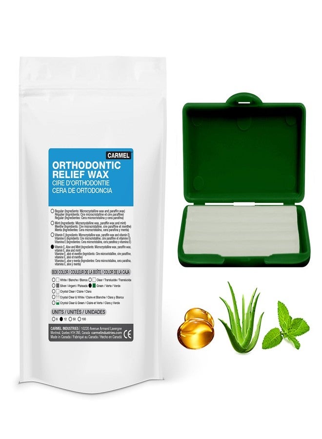 Carmel Orthodontic Wax with Vitamin E, Aloe Vera & Mint, Pack of 12, Relief Wax for Braces - Image 1