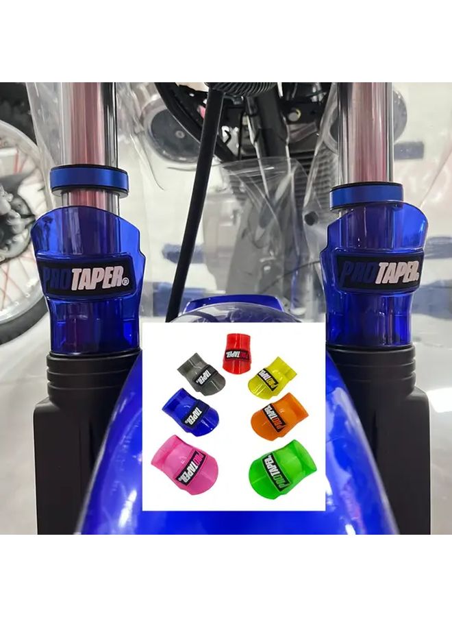 Red Plastic Motorcycle Scooter Front Fork Shock Absorber Cover Heavy Duty Dust Resistant Impact Protection ATV UTV Easy Install Dirt Scooter 1 Set - Image 2