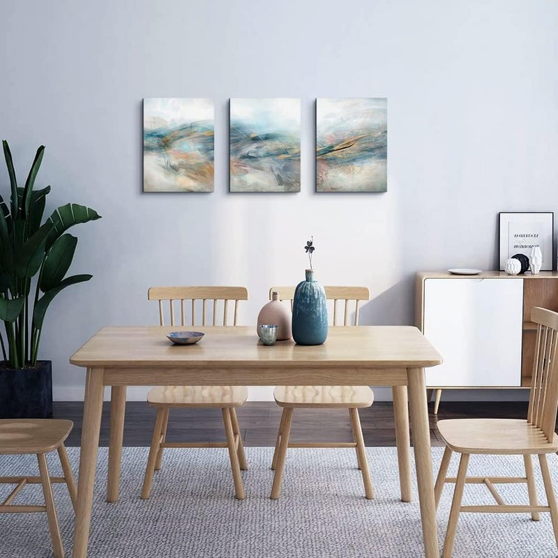 TTHYUEWS Abstract Wall Decor Living Room Canvas Wall Art Bedroom Fashion Wall Decorations Office Minimalist Abstract Ink Wall Paintings Inspiration Wall Pictures Artwork Room Home Decoration 3 Piece - Image 4