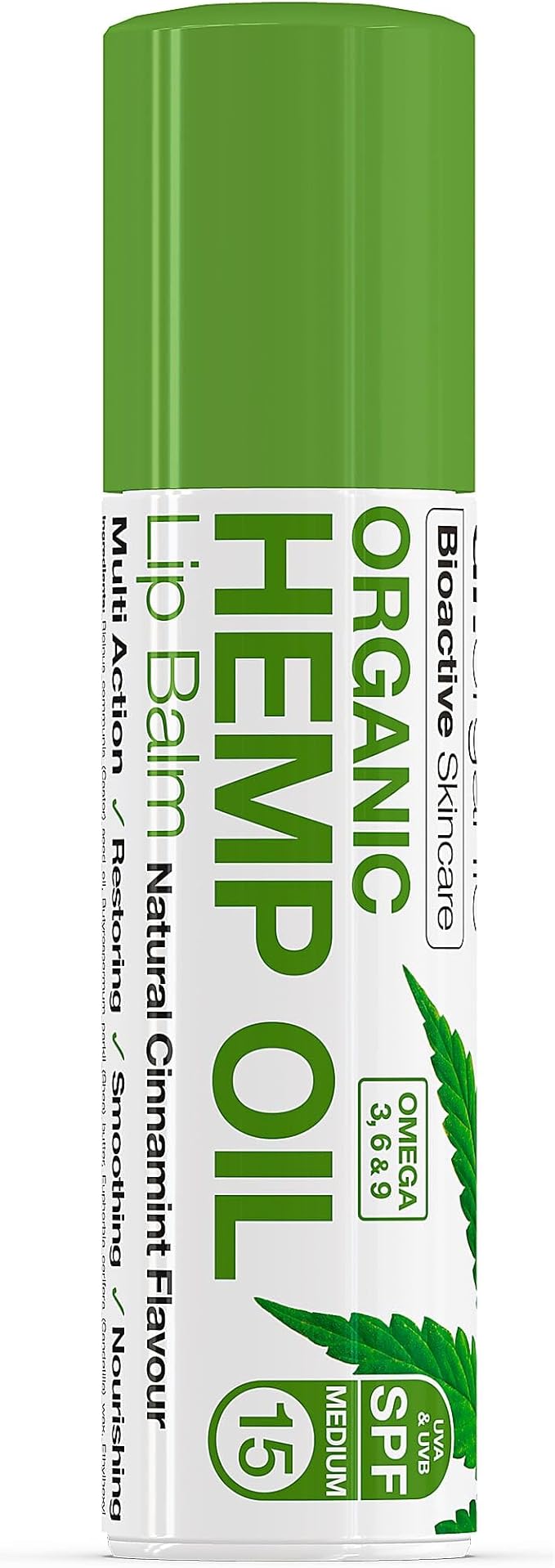 dr.organic Dr Organic Hemp Oil Lip Balm Moisturising SPF 15 Mens Womens Natural Vegetarian CrueltyFree Paraben SLSFree Organic 57ml