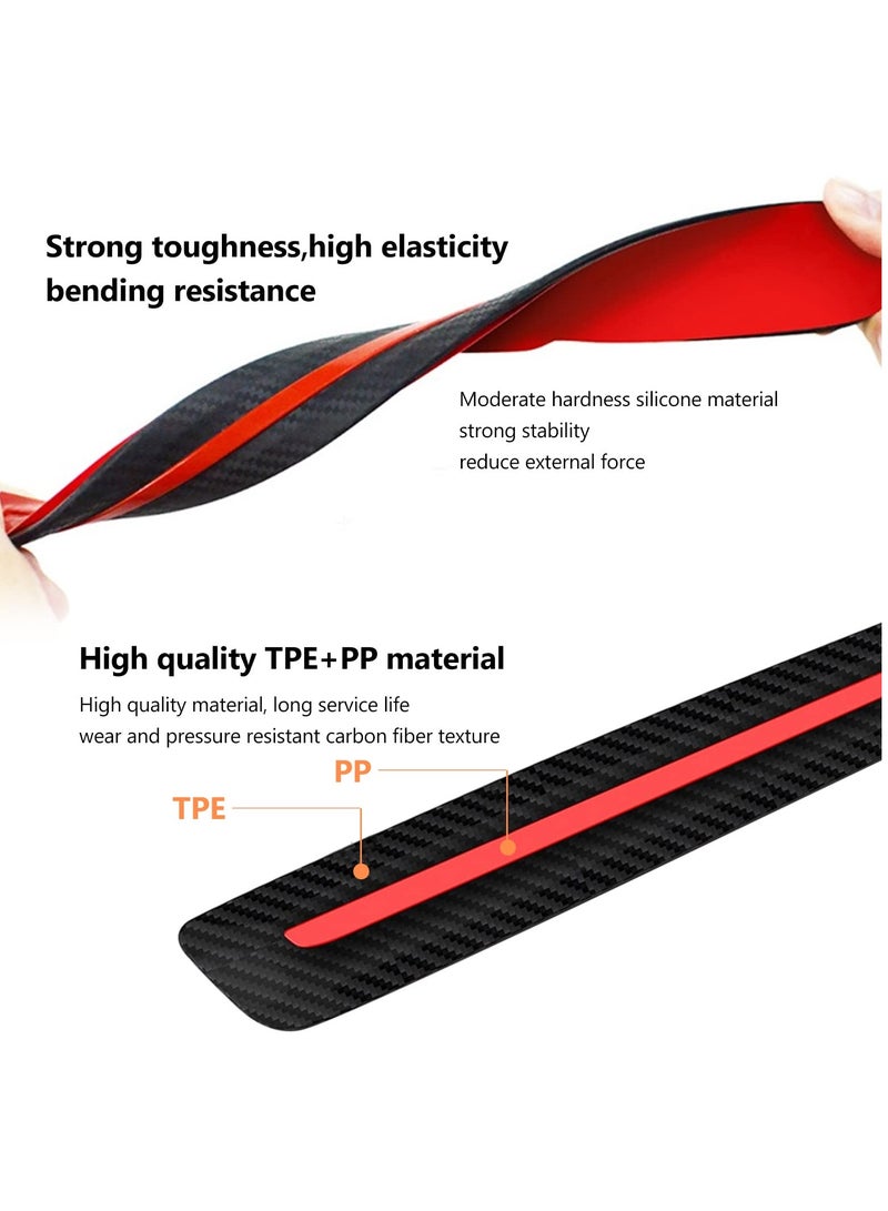 شرائط حماية الصدمات العالمية للسيارات - عبوة 2 لحماية من التصادم والخدوش للسيارات، SUVs، والشاحنات - واقيات حواف سوداء وحمراء متينة - Image 3