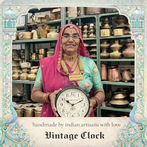 Vintage Clock Handcrafted Double Side Analog Clock / 10 Inch/Brass Finish/VC-65090 - Image 4