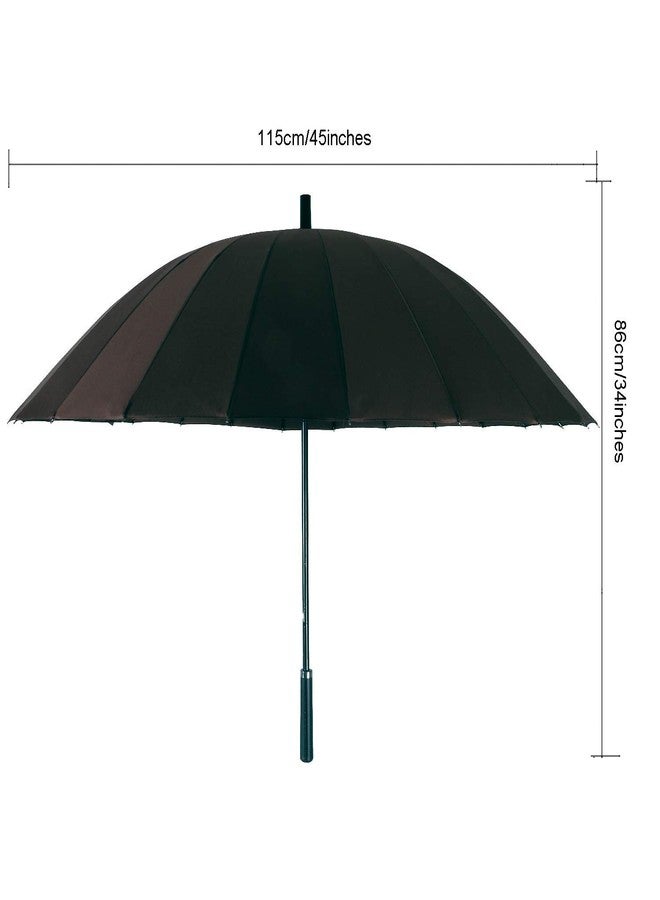 ThreeH Golf Umbrella Windproof Double Canopy Extra Large Business Stick Umbrella KS12,Pink - Image 2