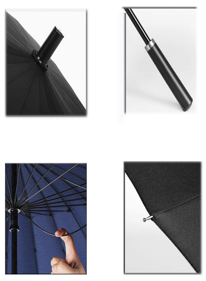 ThreeH Golf Umbrella Windproof Double Canopy Extra Large Business Stick Umbrella KS12,Pink - Image 3