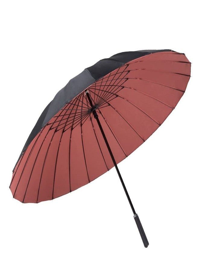 ThreeH Golf Umbrella Windproof Double Canopy Extra Large Business Stick Umbrella KS12,Pink - Image 1