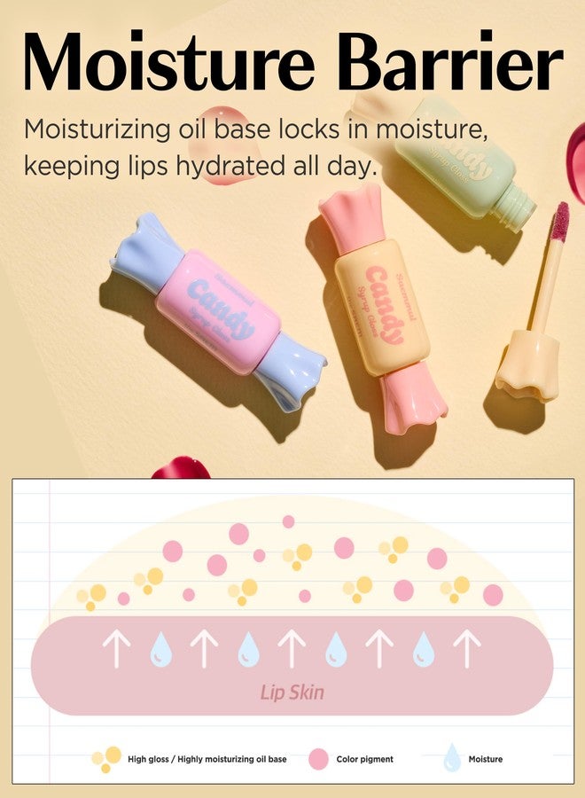 THESAEM Saemmul Candy Syrup Gloss 02 Cherry Syrup - Buildable High Shine Bouncy Lips with Cute Candy Tint - Long Lasting Plumping & Moisturizing, 0.2 fl.oz. - Image 5