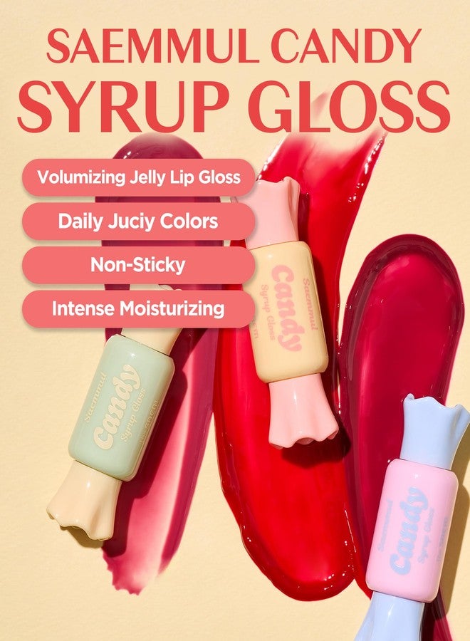 THESAEM Saemmul Candy Syrup Gloss 02 Cherry Syrup - Buildable High Shine Bouncy Lips with Cute Candy Tint - Long Lasting Plumping & Moisturizing, 0.2 fl.oz. - Image 2