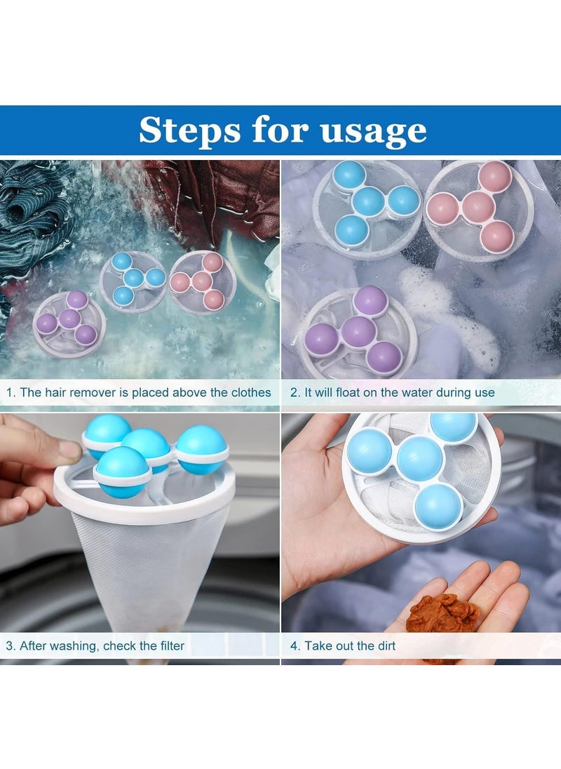 Prostuff.in Prostuffin Reusable Washing Machine Filter and Hair Lint Catcher Dust Trap Net Pouch Home Cleaning Accessory for Pet Clothes and Laundry Cleaning Random Color 2 Pieces  - Image 5