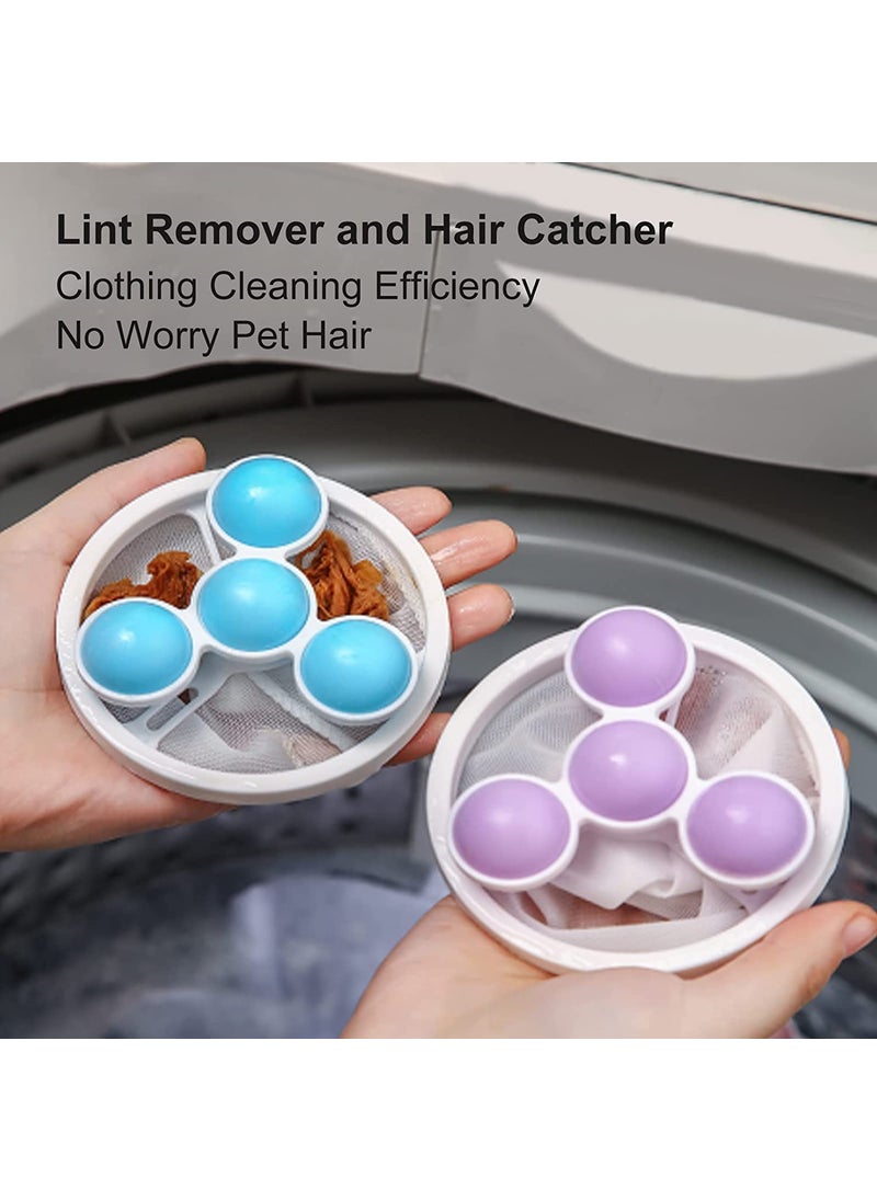 Prostuff.in Prostuffin Reusable Washing Machine Filter and Hair Lint Catcher Dust Trap Net Pouch Home Cleaning Accessory for Pet Clothes and Laundry Cleaning Random Color 2 Pieces  - Image 2
