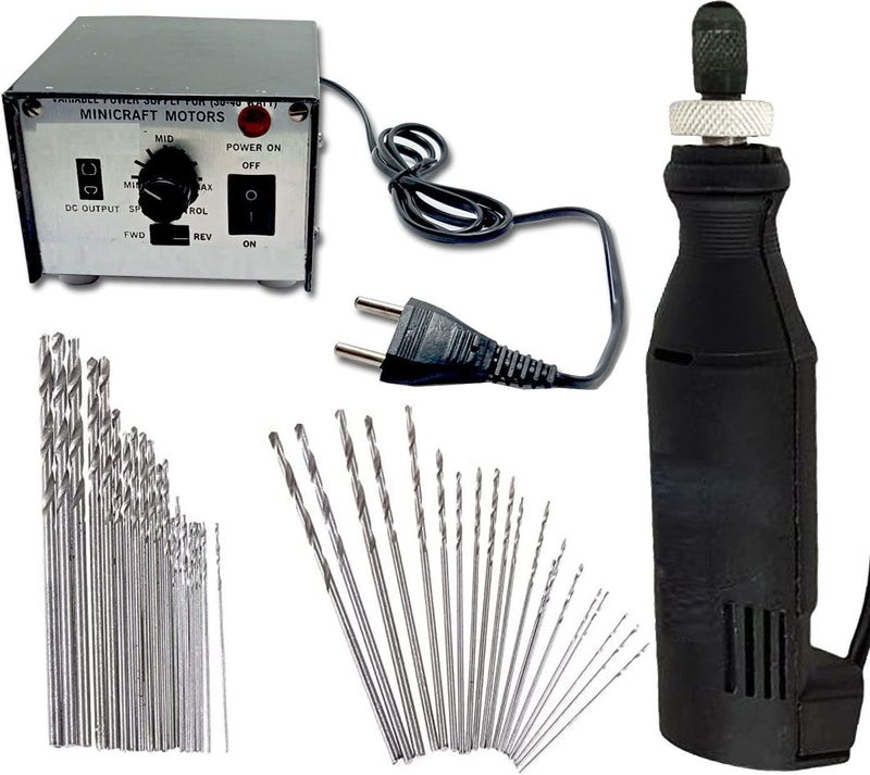 DIY Crafts DIY Crafts 100x Drill Bit 03mm16mm Tools Minicraft MachineMini Drill Machine With 12V Speed And Direction Control Stabilizer Elimeter Box Adjustable Speed 100x Drill Bit 03mm16mm  - Image 1