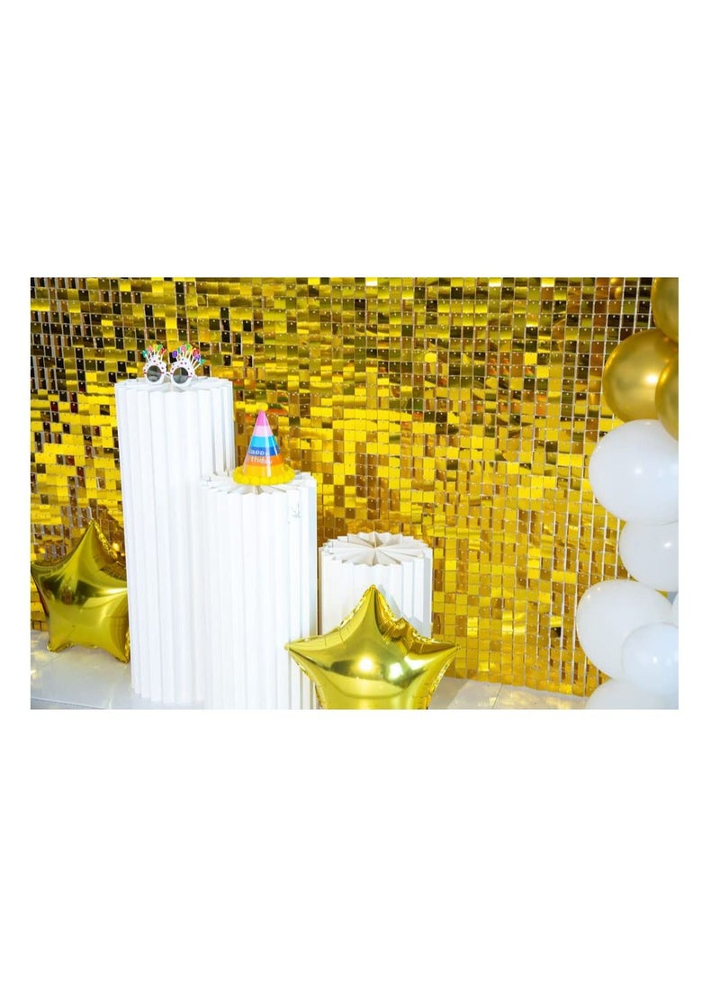 RoyalPolar 24pcs Set Gold Shimmer Wall Backdrop Panel Glitter Bling Sequins Photo Backdrops Sheets  Decor for Birthday Wedding  Anniversary Engagement  Bridal Shower Graduation Party - pzsku/Z58B682FB74EE20599061Z/45/_/1681405750/af6fe003-7ff0-43d3-a6d9-5e5145e411e5