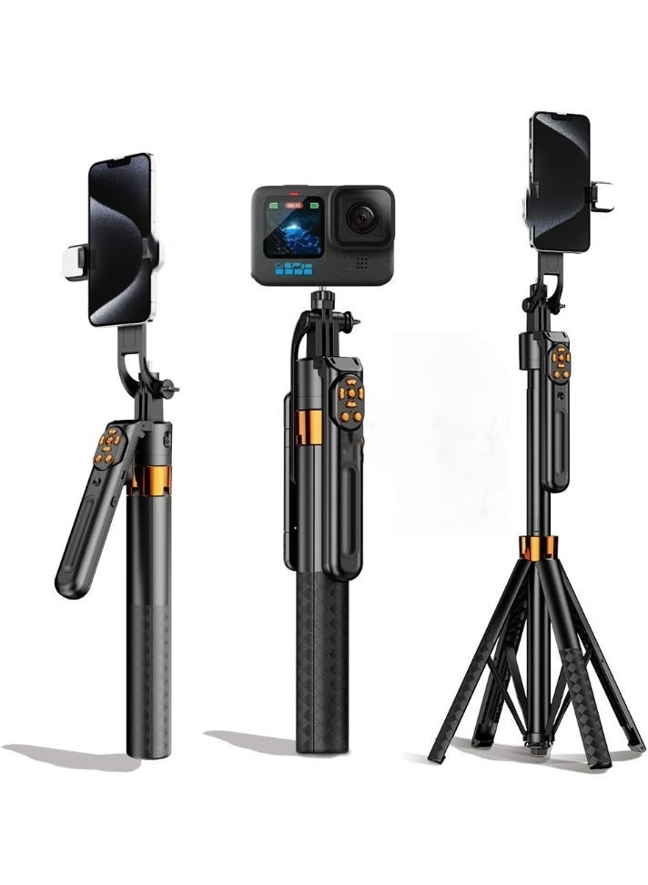 NeePho Selfie Stick Tripod  with Wireless Remote, Cellphone Selfie Stick Tripod with LED Fill Light, for iPhone 15/14/14 pro/13/13 Pro/12/11/11 Pro/XS Max/XS/XR/X/8/7 and Android Smartphone - Image 1