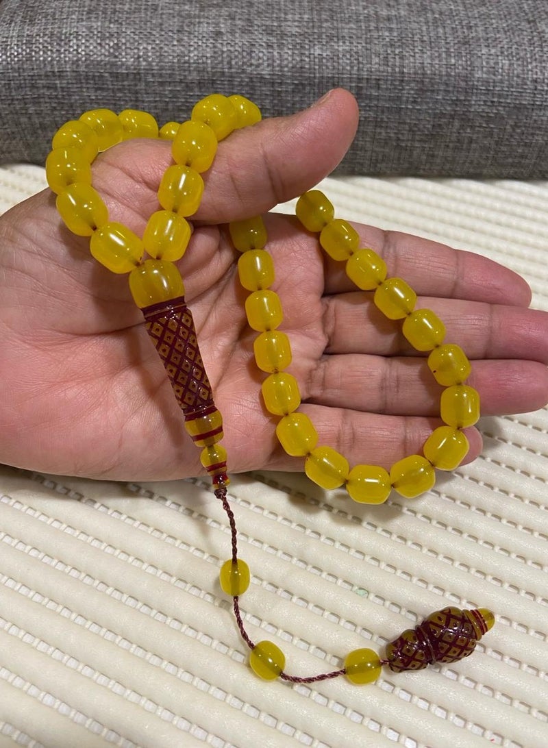 سبحة رجالية من الفاتوران عدد الخرز 33 ومقاس الخرز 10mm*11.5mm - Image 1