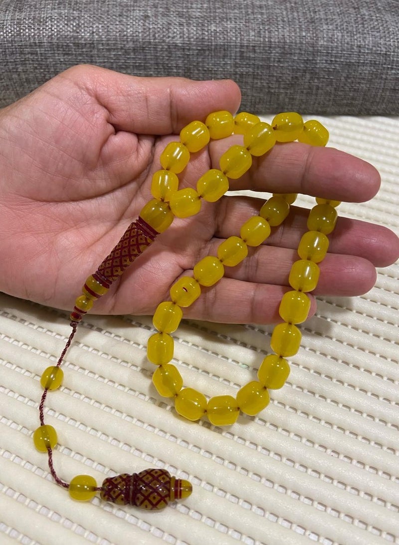 سبحة رجالية من الفاتوران عدد الخرز 33 ومقاس الخرز 10mm*11.5mm - Image 2