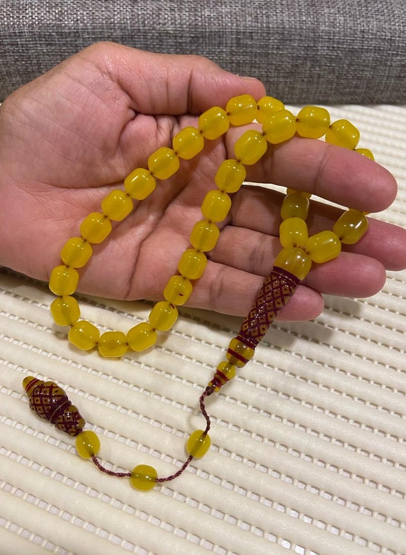 سبحة رجالية من الفاتوران عدد الخرز 33 ومقاس الخرز 10mm*11.5mm - Image 3
