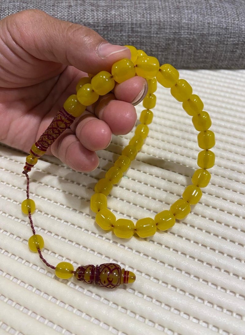 سبحة رجالية من الفاتوران عدد الخرز 33 ومقاس الخرز 10mm*11.5mm - Image 4