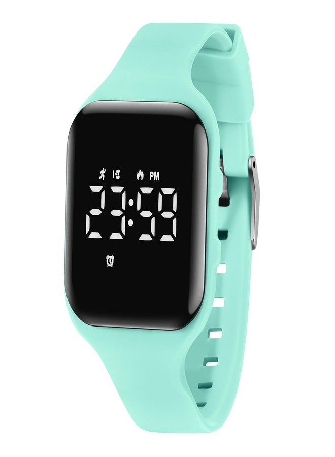A ALPS Kids Watches for Girls Boys Digital Sport Watch with Step Counter Pedometer Vibration Alarm Clock, No App Waterproof Fitness Tracker Kids Watch Boys Girls Teens Students Ages 5-16, 012-E-LightGreen - Image 1