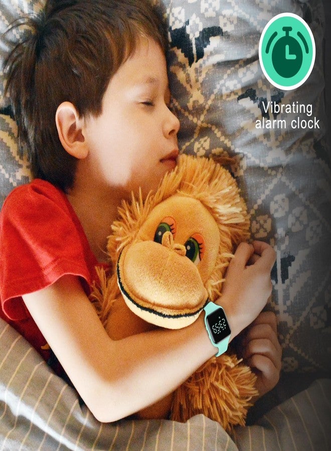 A ALPS Kids Watches for Girls Boys Digital Sport Watch with Step Counter Pedometer Vibration Alarm Clock, No App Waterproof Fitness Tracker Kids Watch Boys Girls Teens Students Ages 5-16, 012-E-LightGreen - Image 4