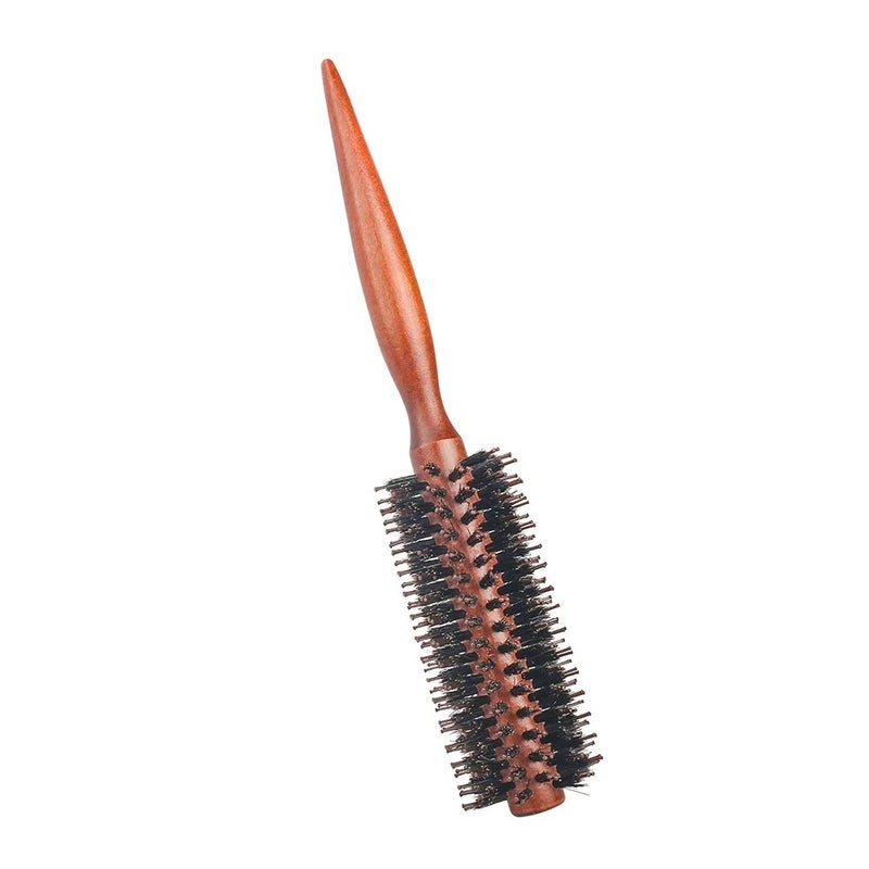 Bluejw Hot Sale Salon Styling Tool Boar Bristle Mixed Nylon Taper Shank Wood Hair Brush - Brown Round Comb for Hairbrushes - Image 3