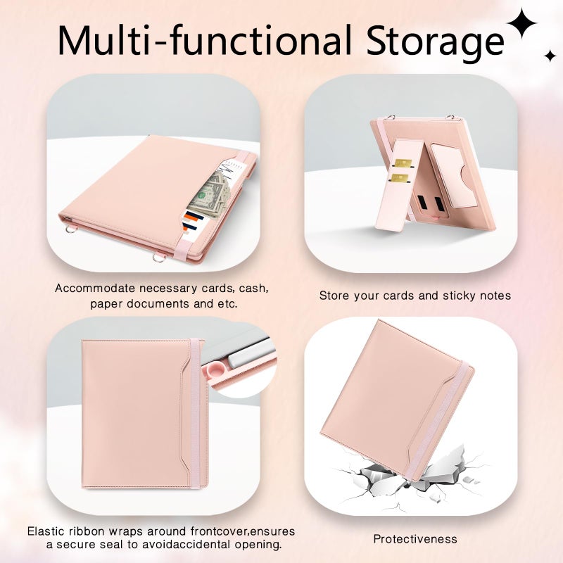 E NET-CASE Case for Remarkable 2 Paper Tablet - Business Design Protective Stand Cover with Pen Holder/Hand Strap/Carrying Shoulder Strap & Auto Sleep/Wake for 10.3" 2020 Released (Pink) - Image 3