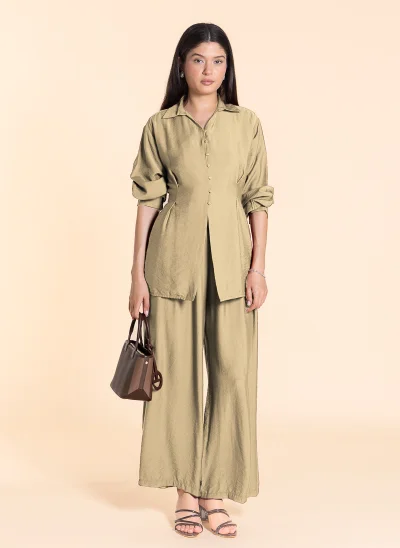 SHAPES DETAILED BACK KNOT TOP SET