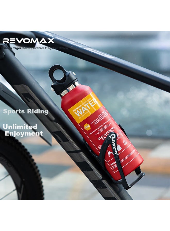 RevoMax زجاجة ماء معزولة ريفوماكس للرجال والنساء كأس رياضي ثلجي 316 من الفولاذ المقاوم للصدأ زجاجة ماء كأس تبريد 592 مل - أحمر صيني - Image 1