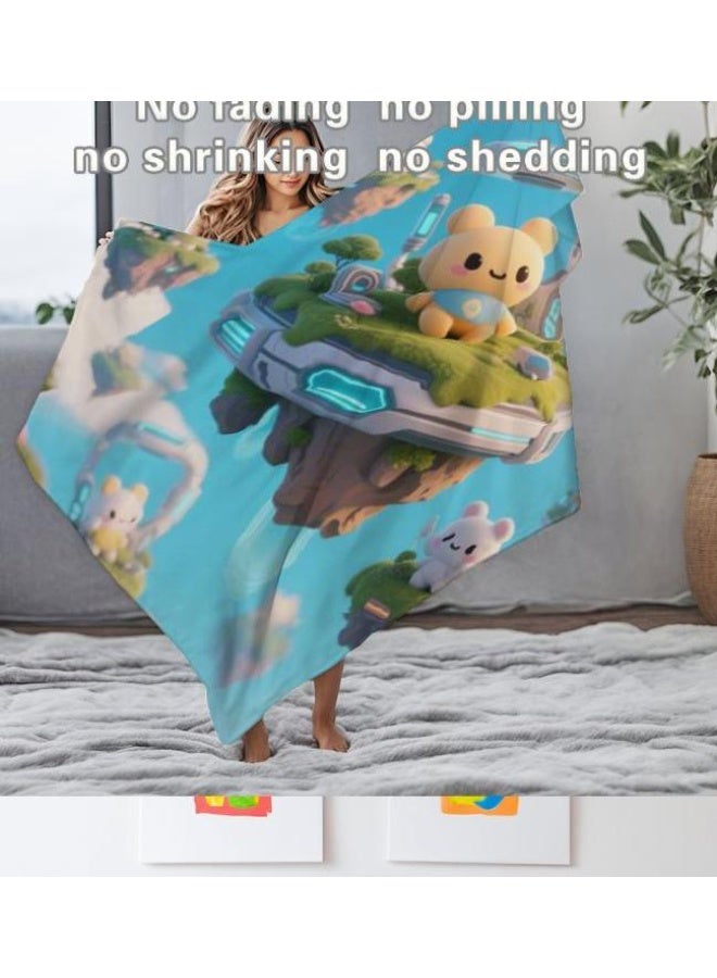 عام بطانية رقيقة من الفانيلا (حرارة ومريحة، ومناسبة للنوم واستخدام اللعبة والغبار والرمل) 150 سم * 200 سم - 203 - Image 4