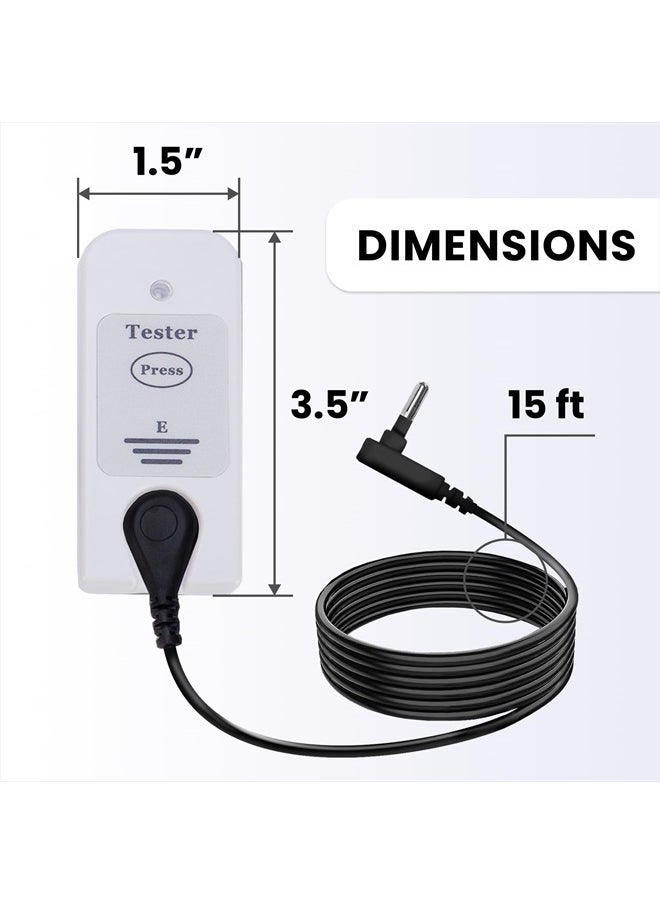 hooga - Hooga Grounding Tester, Continuity Tester for Grounding Mats, Sheets, Pads, Blankets, Pillow Cases. Universal 15 Foot Grounding Cord. Use to Test Effectiveness of Earth Connected Products. - Image 1