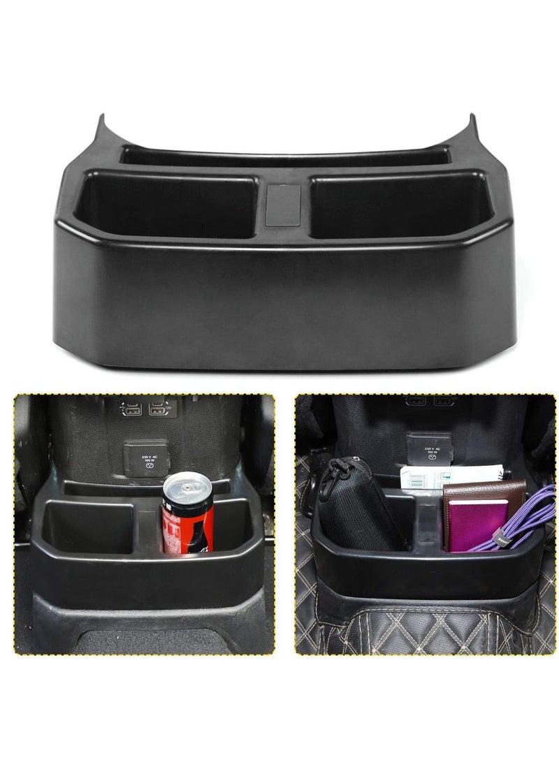 Y&D Rear Cup Holder Floor Console Mounted Drink Seat Storage Organizer Interior Accessories Compatible with Jeep Wrangler 2018-2023 JL Unlimited - Image 1