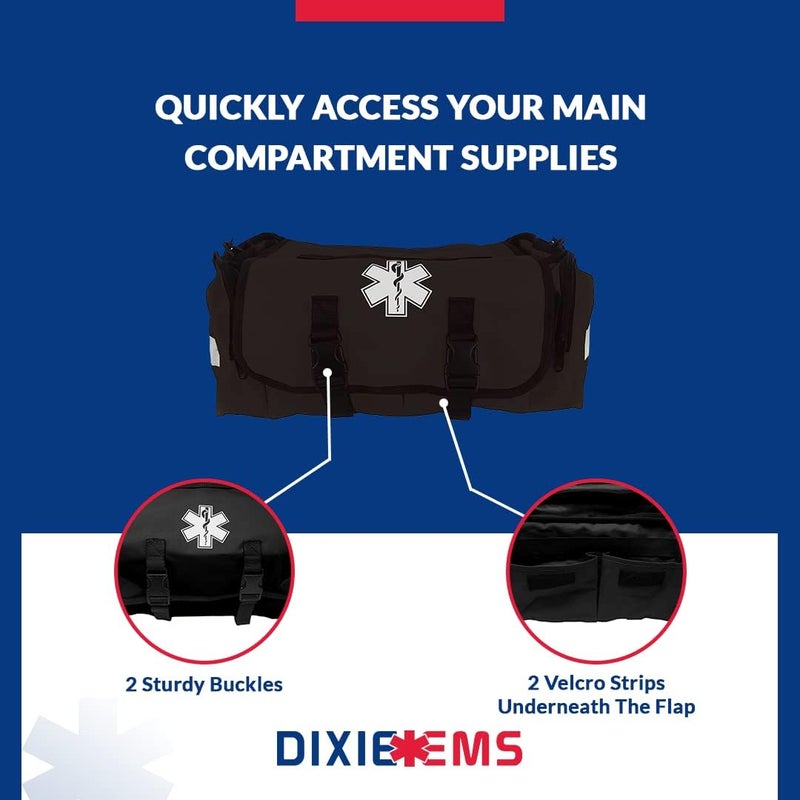 Dixie Ems Dixigear First Responder On Call Trauma Bag W/Reflectors - Black - Image 2