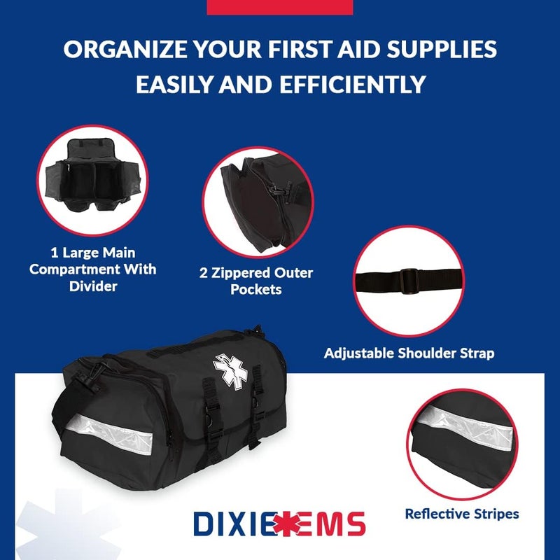 Dixie Ems Dixigear First Responder On Call Trauma Bag W/Reflectors - Black - Image 4