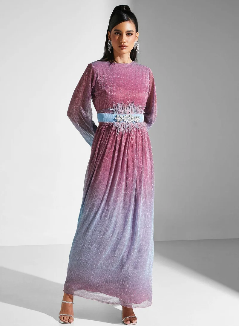 Golden Apple Belted Knitted Dress