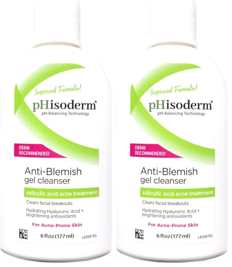 Phisoderm Anti-Blemish Gel Cleanser 6 oz (Pack of 2) - Image 1