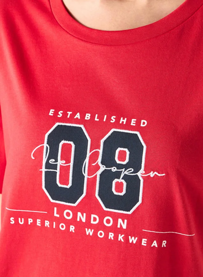 Lee Cooper Logo Embroidered Crew Neck T-Shirt