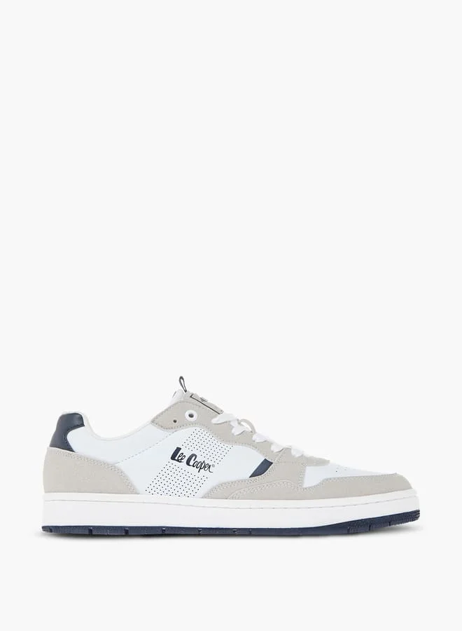 Lee Cooper Mens Colourblock Sneakers With Lace-Up Closure
