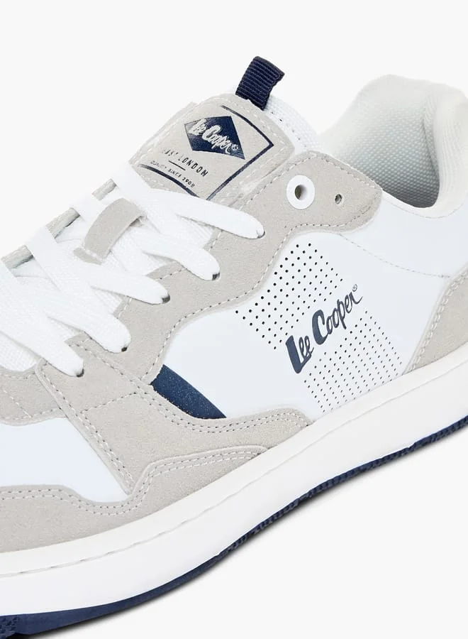 Lee Cooper Mens Colourblock Sneakers With Lace-Up Closure