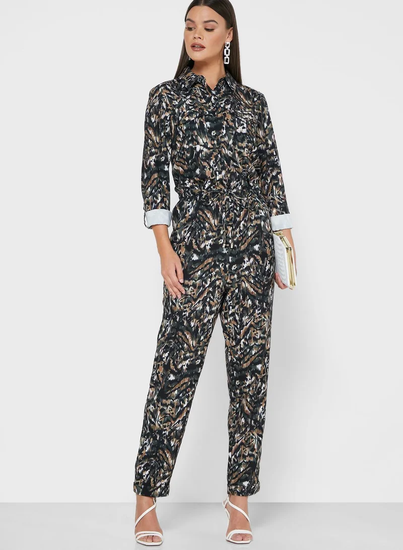 Ted Baker Verili Houndstooth Jacquard Jumpsuit