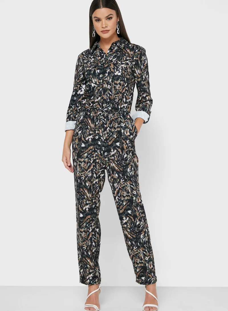 Ted Baker Verili Houndstooth Jacquard Jumpsuit
