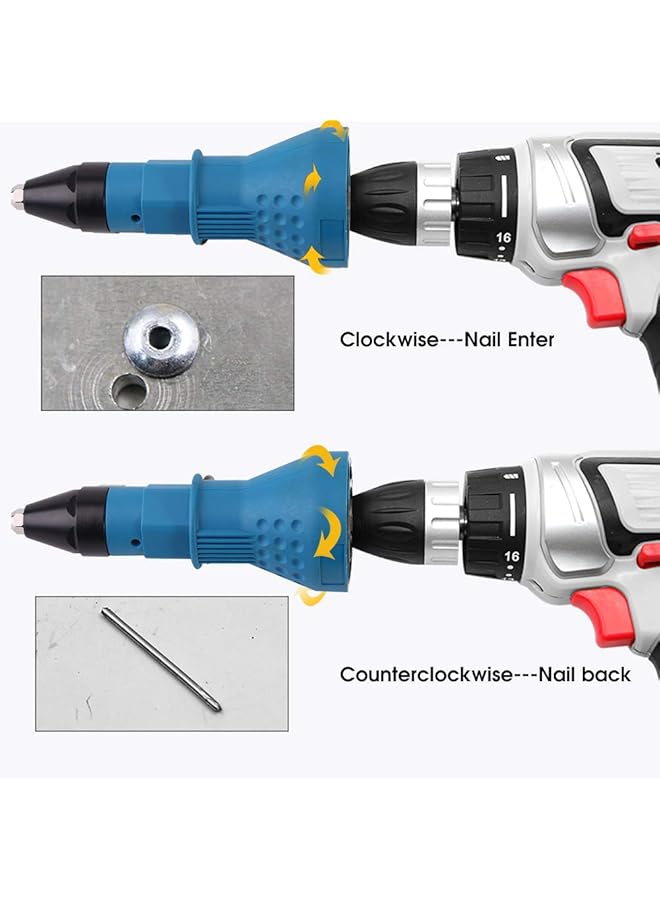 Professional Rivet Gun For Cordless Drill Riveter Electric Rivet Nut Gun Riveting Tool Cordless Riveting Drill Adapter Insert Nut Tool - Image 5